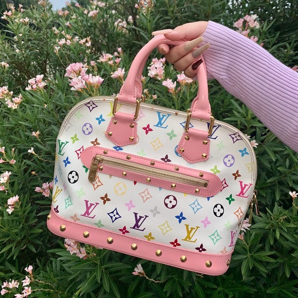 SOLD! PAINTED 🌸 Multicolor Murakami x LV Alma PM - Picture 2 of 16